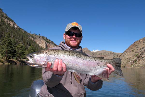 Griff Holland with a Huge Rainbow Trout - Land of the Giants Montana