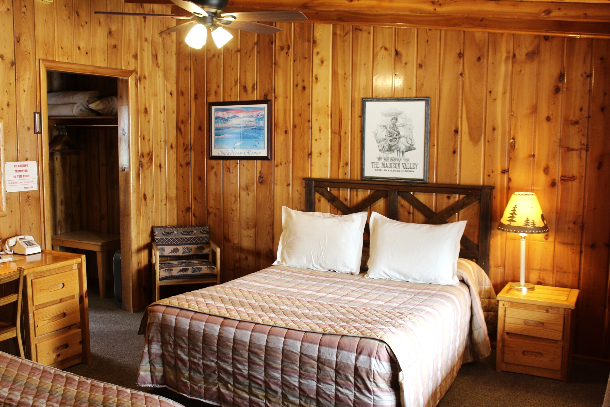 Double queen rooms at the Rainbow Valley Lodge in Ennis Montana